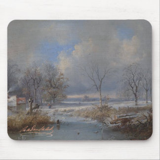‘Winter landscape’ Muismat by Raden Saleh® Mouse Pad