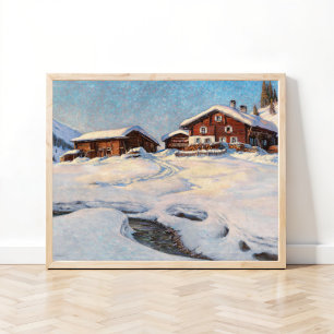 Winter Landscape near Davos Poster