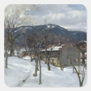 Winter landscape near Kutterling, 1899 Square Sticker
