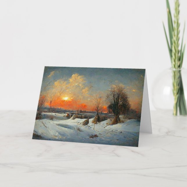 Winter Landscape No. 1 Blank 5" x 7" Greeting Card (Front)