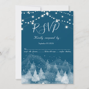 Winter Landscape Snow RSVP Invitation