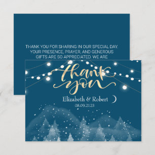 Winter Landscape Snow Thank You Card