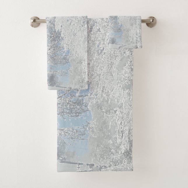 Winter landscape Snow Tree Bath Towel Set (Insitu)
