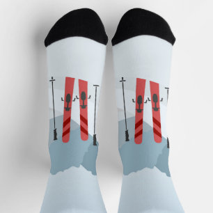 Winter landscape socks