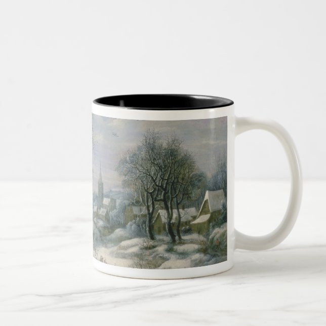 Winter landscape Two-Tone coffee mug (Right)