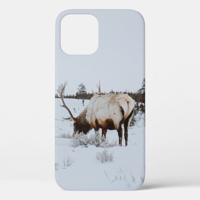 WINTER LANDSCAPE WITH A DEER Case-Mate iPhone CASE (Back)