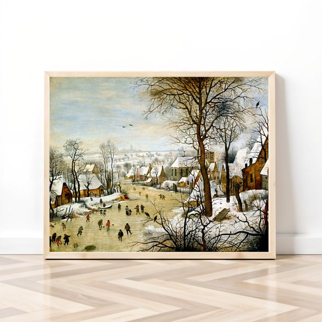 Winter Landscape with Ice skaters Poster (Creator Uploaded)