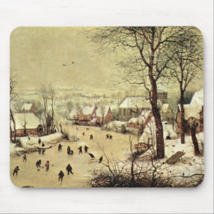 Winter landscape with skaters by Pieter Bruegel Mouse Pad