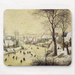 Winter Landscape with Skaters Mouse Pad