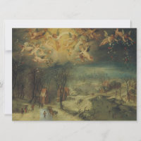 Winter Landscape With Villagers Gathering Wood