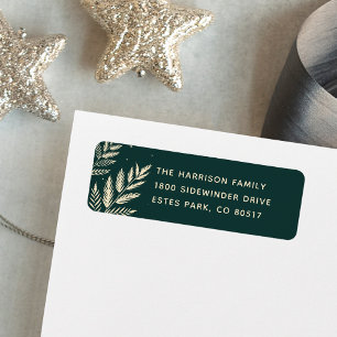 Winter Laurel Return Address Label