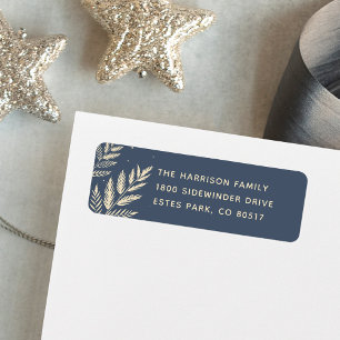 Winter Laurel Return Address Label