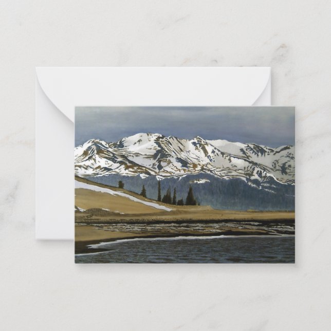 Winter Leadville Colorado Mountain Landscape Card (Front)