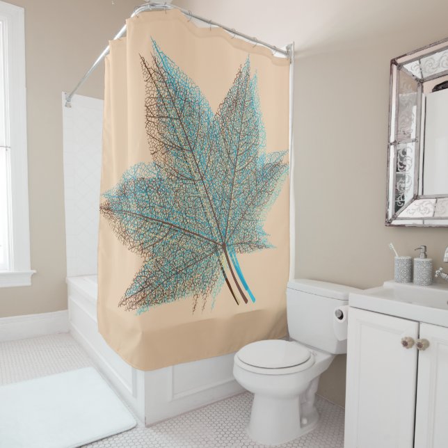 Winter Leaf #3 Shower Curtain (In Situ)