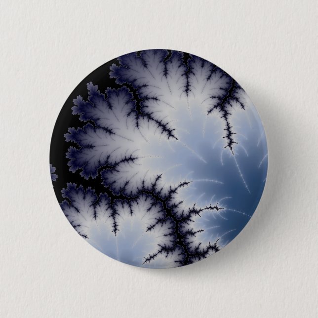 Winter Leaf 6 Cm Round Badge (Front)