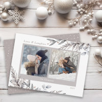 Winter Leaves and Sprigs Watercolor 2 Photos