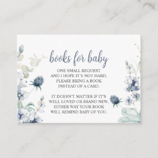 Winter Leaves Baby Shower Book for Baby Enclosure Card