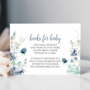 Winter Leaves Baby Shower Book for Baby Enclosure Card