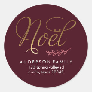 Winter Leaves Classic Round Sticker