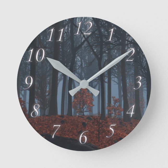 Winter Leaves Clock (Front)