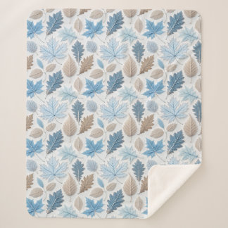 winter leaves coated in delicate frost sherpa blanket