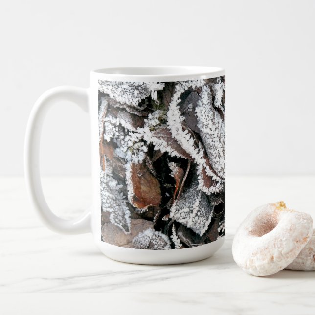 WINTER LEAVES COFFEE MUG (With Donut)