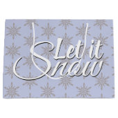 Winter Let It Snow Snowflake Large Gift Bag (Front)