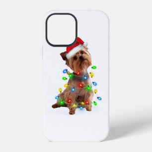 Winter Light Yorkie Xmas Colour Light iPhone 12 Case