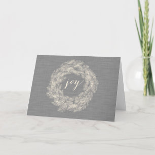 WINTER LINEN   JOY   STYLISH HOLIDAY CARD