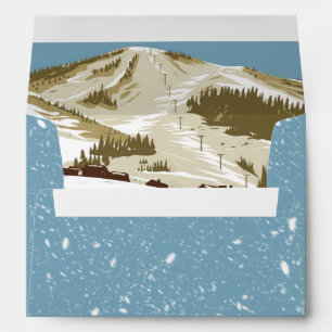 Winter Lodge in the Mountains Envelope