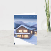 Winter Log Cabin