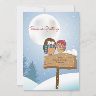 Winter Lovebirds Holiday Card