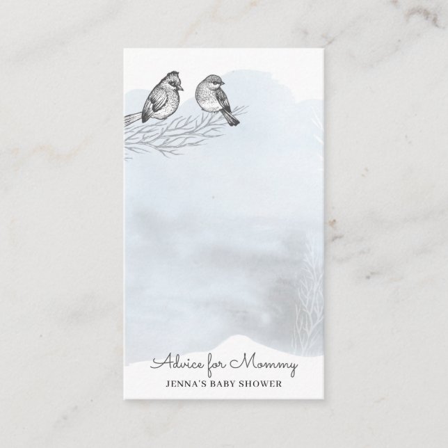 Winter magic | Baby Shower Advice Card (Front)