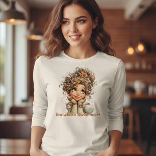 Winter Magic Cute Cozy Girl Soft Aesthetic Winter Tri-Blend Shirt