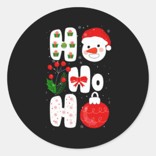 Winter Magic Design Retro Winter Christmas Vector  Classic Round Sticker