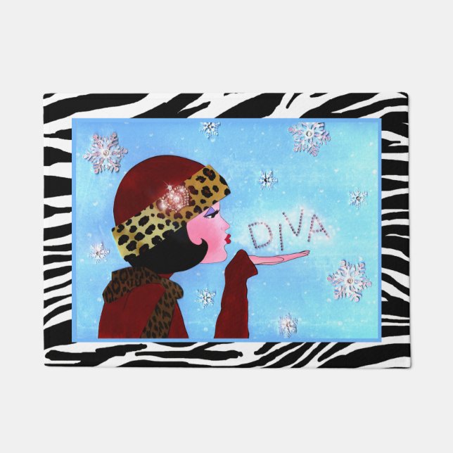 "Winter Magic" DIVA Doormat (Front)