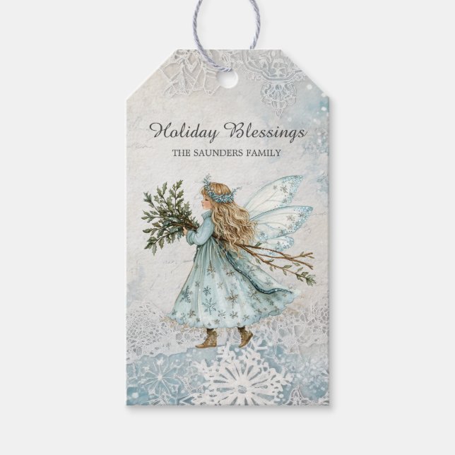 Winter Magic Fairy Gift Tag (Front)