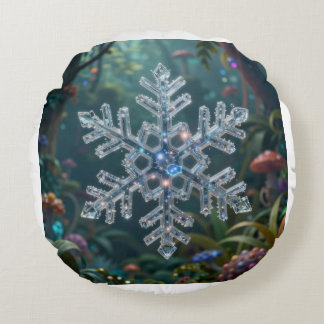 Winter magic found in the most unexpected places.  round cushion