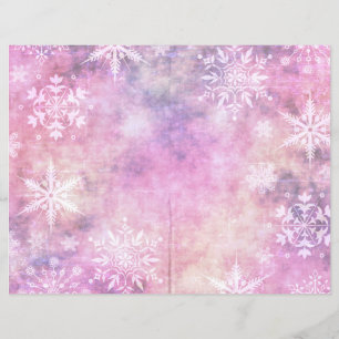 Winter Magic Pink Snow Scrapbook Page Paper Fest