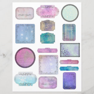 Winter Magic Scrapbook Labels Paper