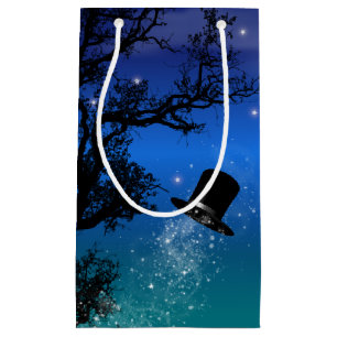 Winter Magic Top Hat & Tree Small Gift Bag