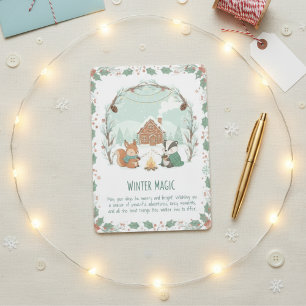 Winter Magic Woodland Animals Holiday Card