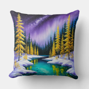 🌸 Winter Magical Yellow Trees Cosy Home Style 🌸 Cushion