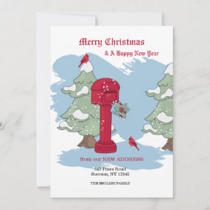 Winter Mailbox Holiday Moving Card