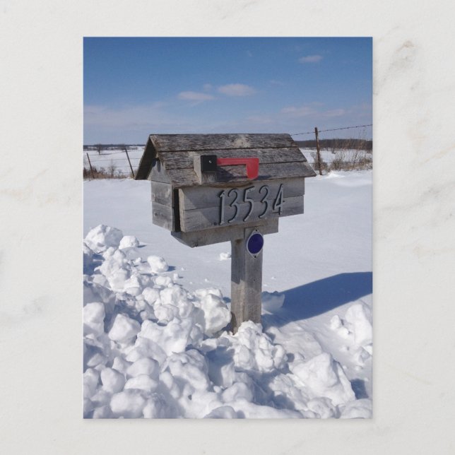 Winter mailbox postcard (Front)