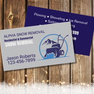 Winter Maintenance Services Snow Removal  Business Card