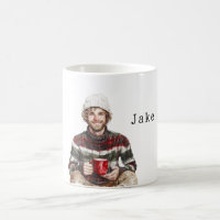 Winter Man with Beard White Hat