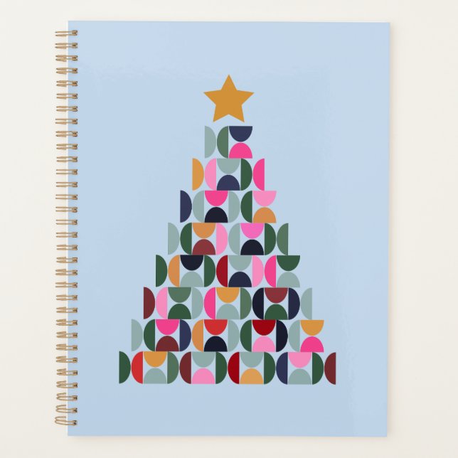 Winter Market 10 Colourful Christmas Tree Planner (Front)