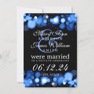 Winter Marriage / Elopement Blue Lights Announcement