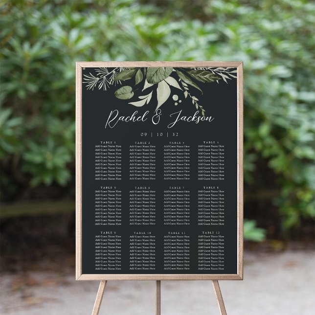 Winter Meadow | Botanical Wedding Seating Chart (Creator Uploaded)